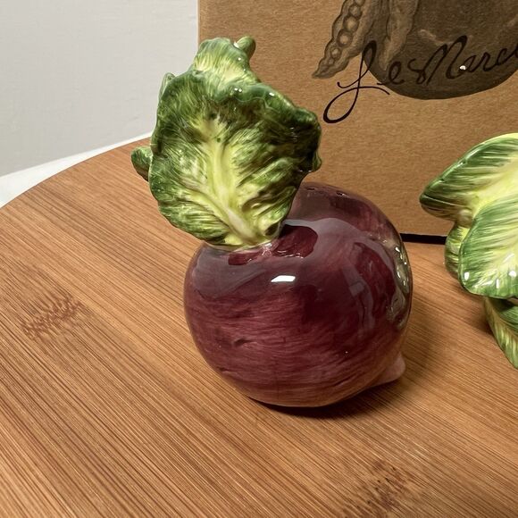 Vintage Fitz and Floyd Le Marche Whimsical Ceramic Salt And Pepper Set! - Picture 3 of 5